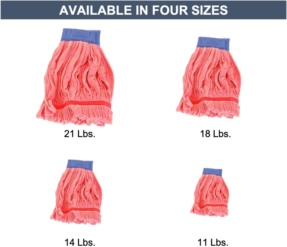 Hospeco® Microfiber Tube Mop, 21oz Red, 12/Case (HOSM600021R-CS)
