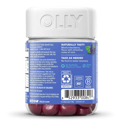 OLLY® Extra Strength Sleep Sleep Aid 50 per Bottle Gummy 5 mg - 100 mg Strength (1249515_BT)