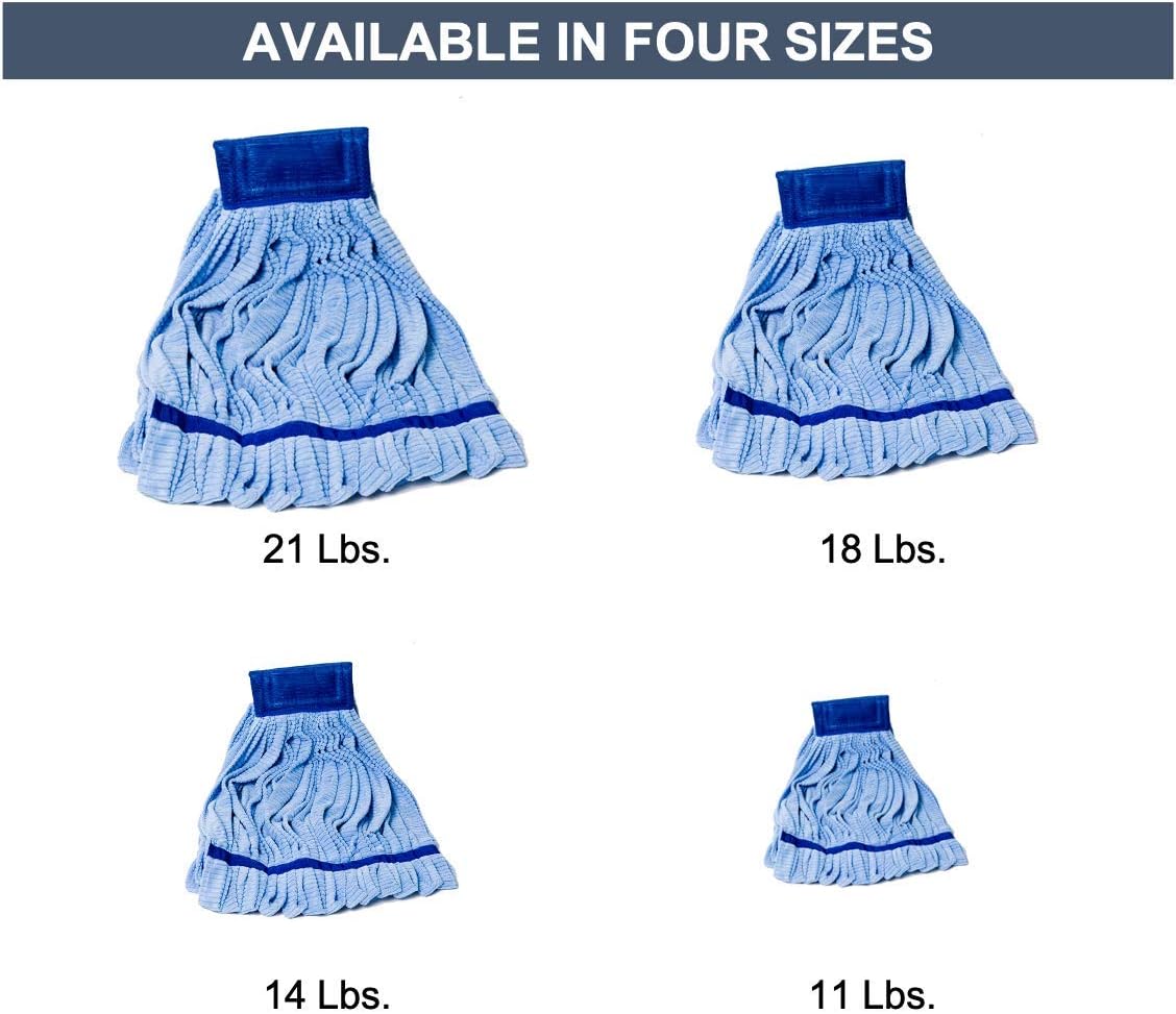 Hospeco® Microfiber Tube Mop, 21oz Blue, 12/Case (HOSM600021B-CS)