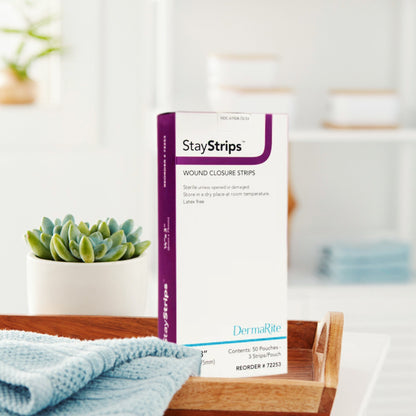 StayStrips® Skin Closure Strip 1/4 X 3 Inch Nonwoven Material Flexible Strip White (946747_EA)