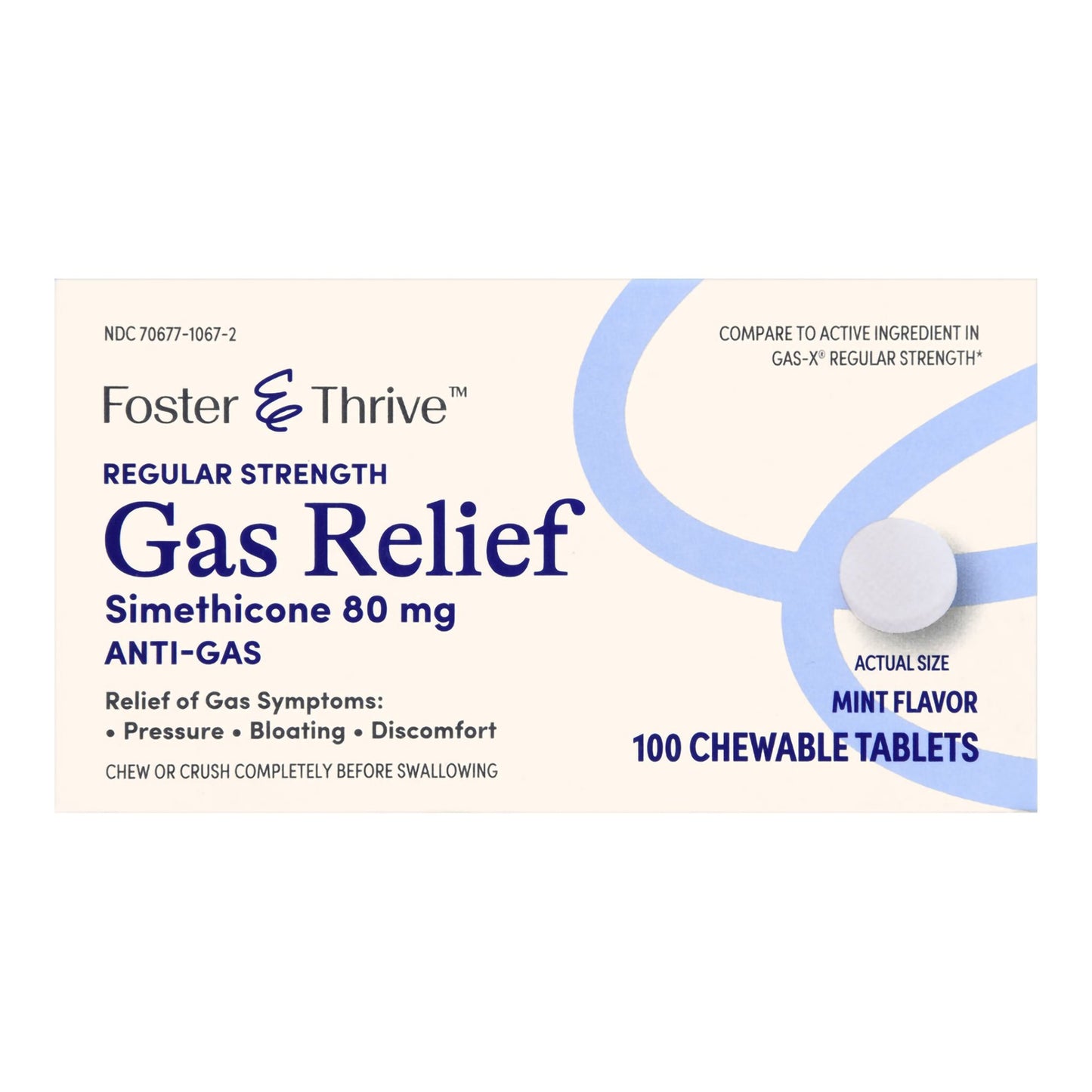 Foster & Thrive™ Gas Relief 80 mg Strength Chewable Tablet 100 Tablets (1238927_BT)