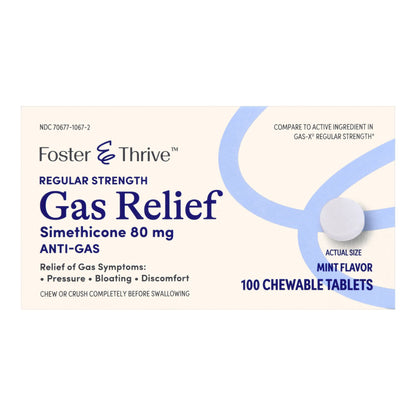 Foster & Thrive™ Gas Relief 80 mg Strength Chewable Tablet 100 Tablets (1238927_BT)