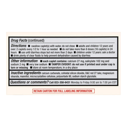 Foster & Thrive™ Anti-Diarrheal 262 mg Strength Caplet 40 per Bottle (1235108_BT)