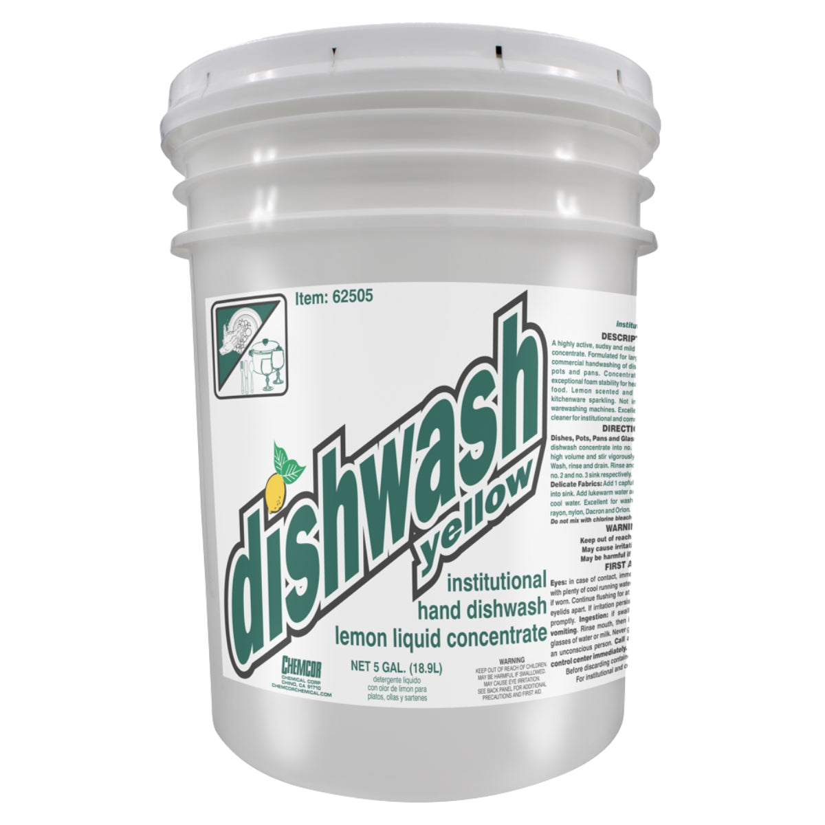 Hospeco® Dishwash Yellow Hand Dishwash Concentrate, 5 Gallon (HOS62505)