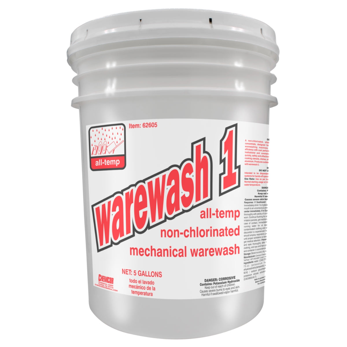 Hospeco® Warewash 1 All Temperature Warewash, 5 Gallon (HOS62605)