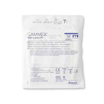 GAMMEX® Non-Latex PI Surgical Glove Size 7.5 Sterile Polyisoprene Standard Cuff Length Micro-Textured White Chemo Tested (765479_CS)