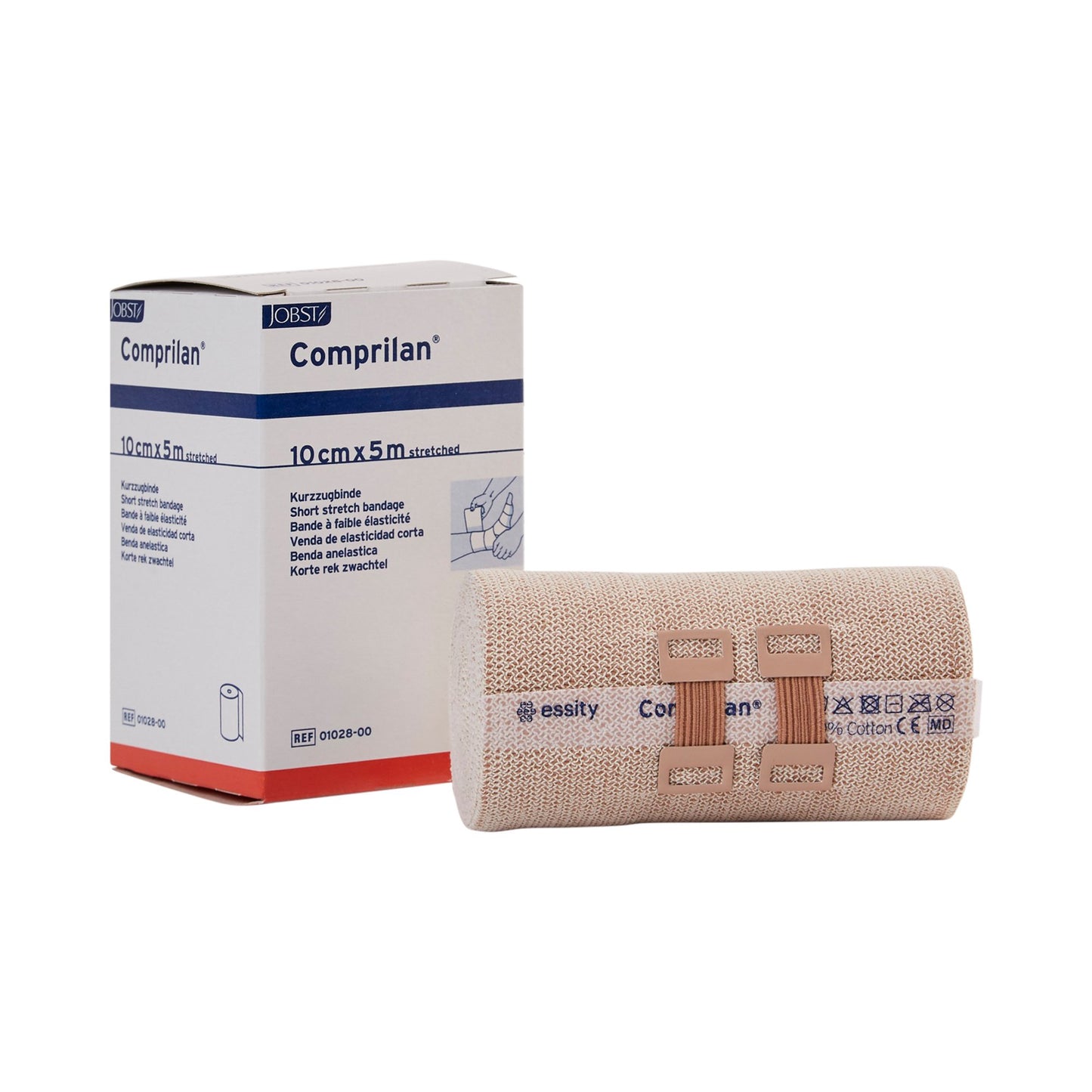 Comprilan® Compression Bandage 4 Inch X 5-1/2 Yard Clip Detached Closure Tan NonSterile Standard Compression (283587_CS)