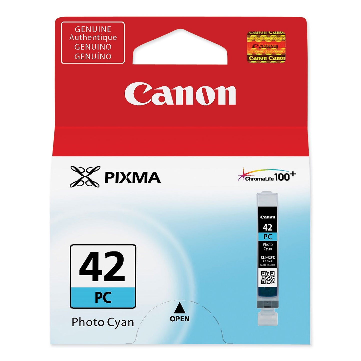 Canon® 6388B002 (CLI-42) ChromaLife100+ Ink, Photo Cyan (CNM6388B002)