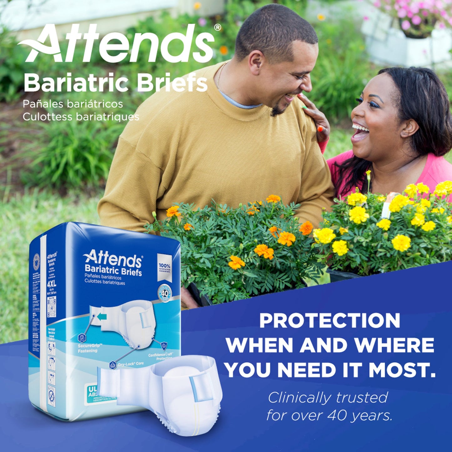 Attends® Bariatric Unisex Adult Incontinence Brief 4X-Large Disposable Heavy Absorbency (955308_BG)