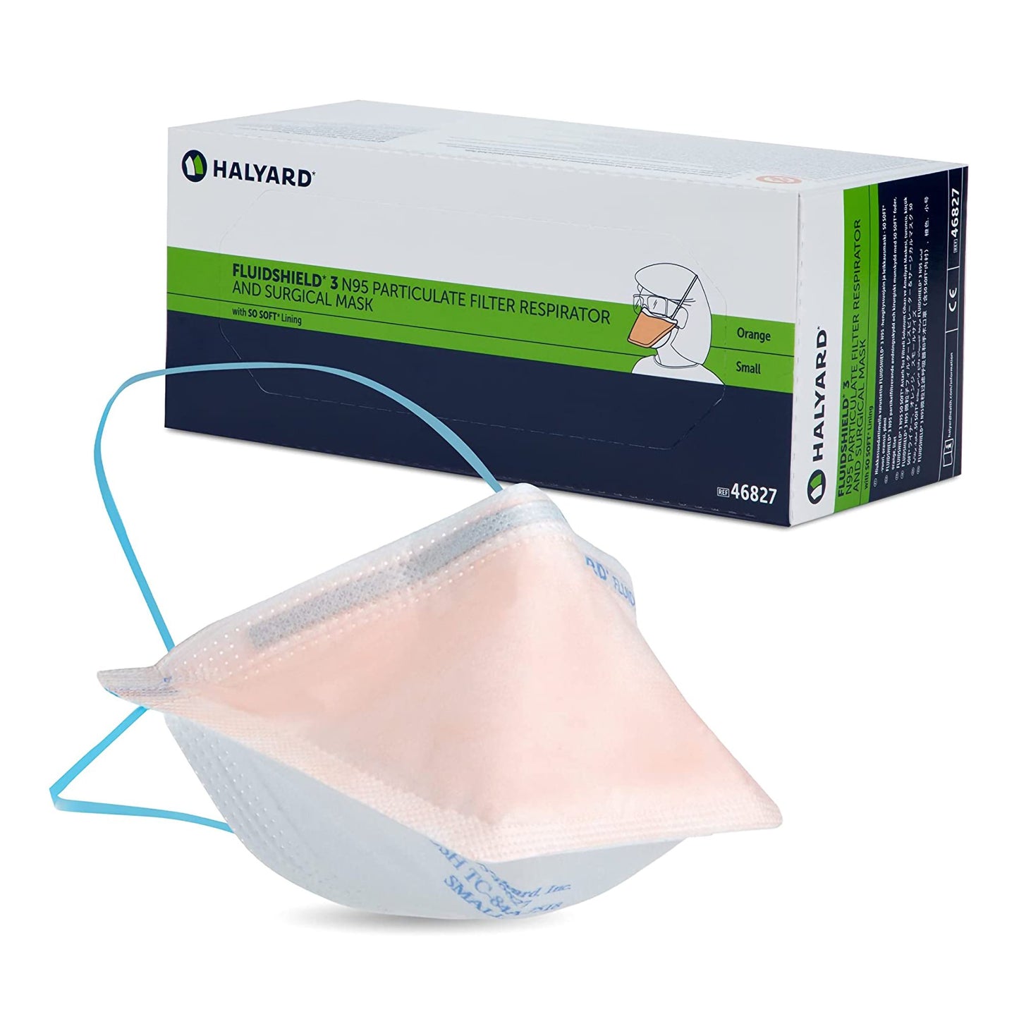FluidShield Particulate Respirator / Surgical Mask Medical N95 Not Rated Elastic Strap Small (286250_BX)