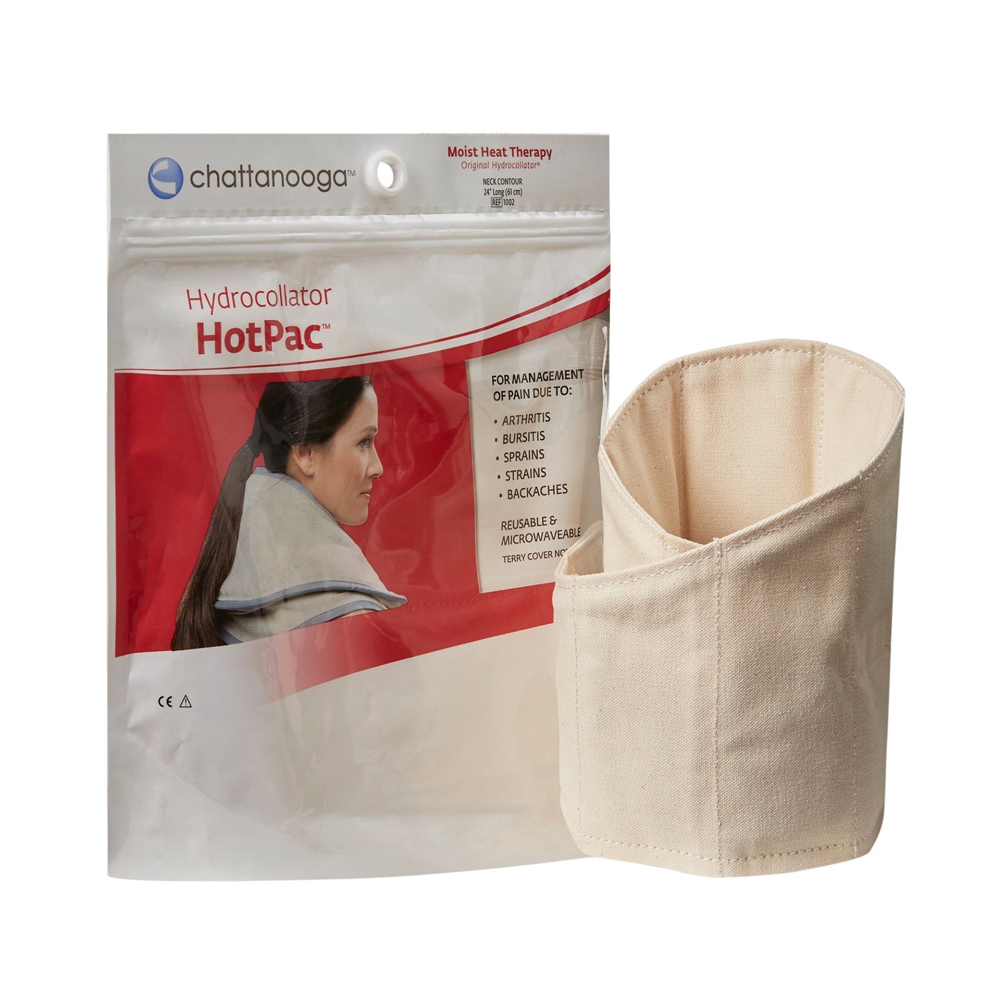 HotPac™ Contour Moist Heat Therapy Pad Neck One Size Fits Most Canvas Reusable (30800_EA)