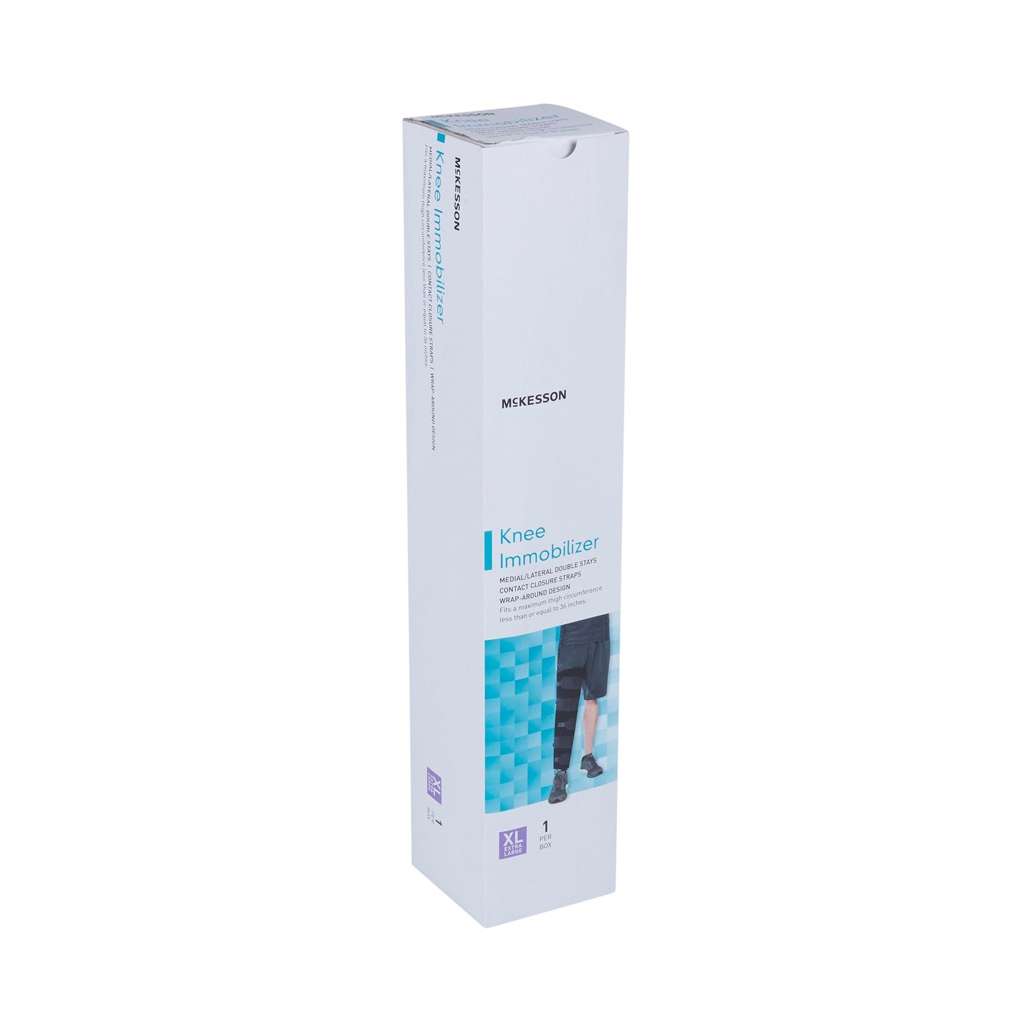 McKesson Knee Immobilizer X-Large Up to 36 Inch Thigh Circumference 18 Inch Length Left or Right Knee (1159094_EA)