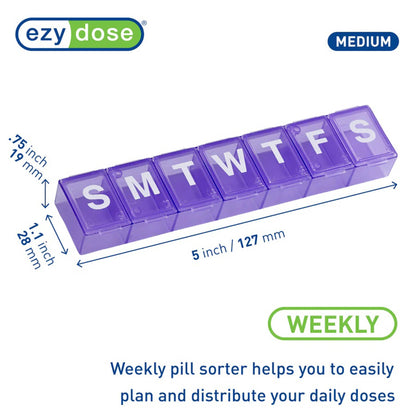 Ezy Dose® Pill Organizer Medium 7 Day 1 Dose (634083_PK)