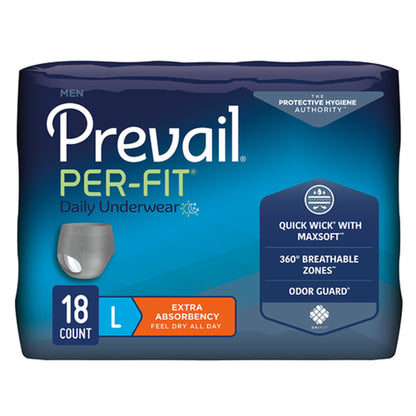 Prevail® Per-Fit® Male Adult Absorbent Underwear Pull On with Tear Away Seams Large Disposable Heavy Absorbency (881920_CS)