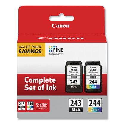 Canon® 1287C006 (CL-244; PG-243) Ink, Black/Color (CNM1287C006)