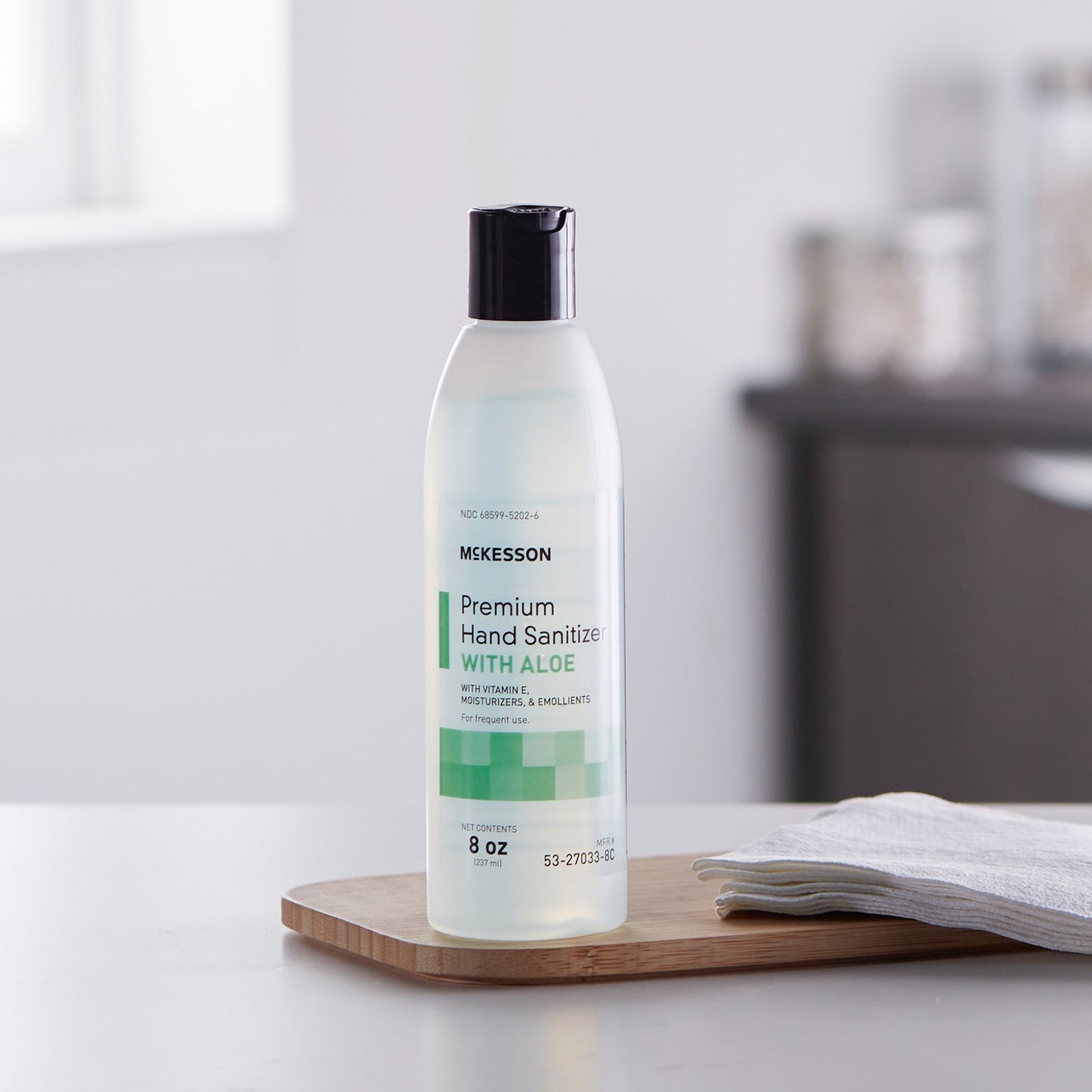 McKesson Premium Hand Sanitizer with Aloe 8 oz. Ethyl Alcohol Gel Bottle (1162514_CS)