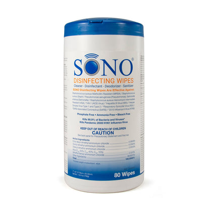 Sono® Surface Disinfectant Cleaner Premoistened Manual Pull Wipe 80 Count Canister Scented NonSterile (1088402_BX)