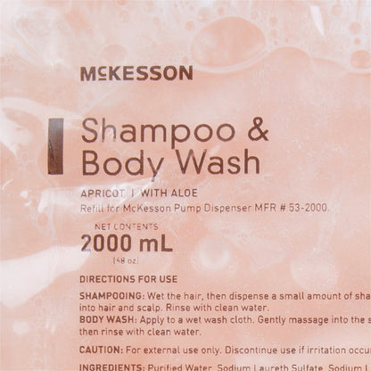 McKesson Shampoo and Body Wash 2,000 mL Dispenser Refill Bag Apricot Scent (468270_CS)