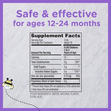 Zarbee's® Baby Cough Syrup + Immune Children's Cold and Cough Relief 3 mg - 3 mg / 3 mL Strength Syrup 2 oz. (1226844_EA)