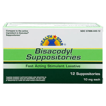 Geri-Care® Laxative Suppository 12 per Box 10 mg Strength Bisacodyl USP (1239061_BX)