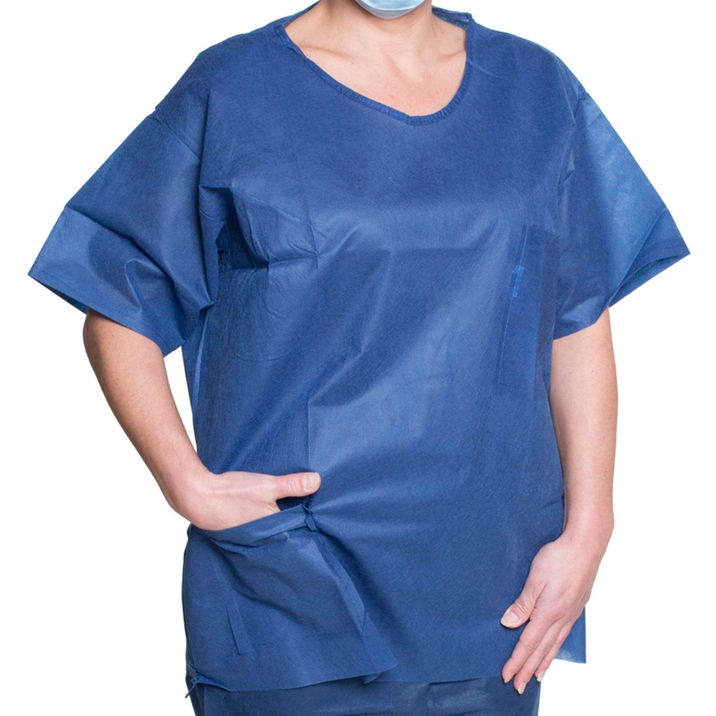 Dukal Scrub Shirt Small Dark Blue 2 Pockets Short Sleeve Unisex (678576_BG)