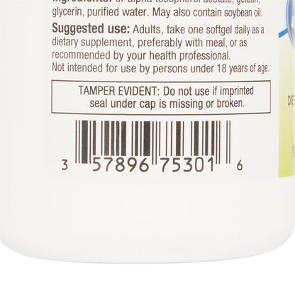 McKesson Brand Vitamin Supplement Vitamin E 1,000 IU Strength Softgel 100 per Bottle (689191_BT)