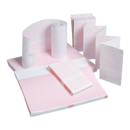 Vyaire™ Recording Chart Paper Z-Fold Red Grid (1124121_BX)