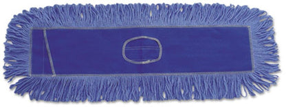 Boardwalk® Dust Mop Pad Looped-end Blue Cotton / Synthetic Fiber Reusable (872583_EA)