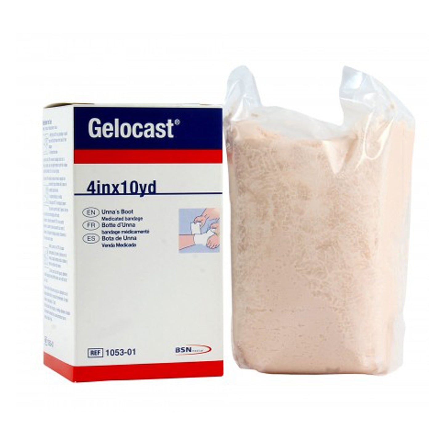 Gelocast® Unna Boot Zinc Oxide / Calamine 4 Inch X 10 Yard (46021_CS)