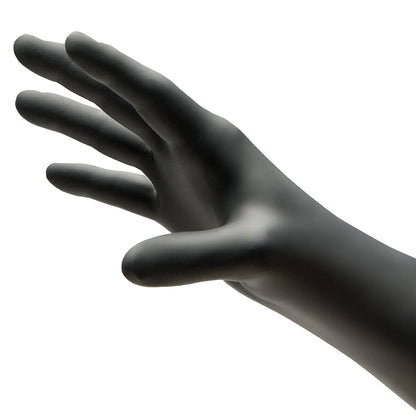 NitriDerm® Ultra Black Exam Glove Medium NonSterile Nitrile Standard Cuff Length Textured Fingertips Black Chemo Tested / Fentanyl Tested (874674_CS)