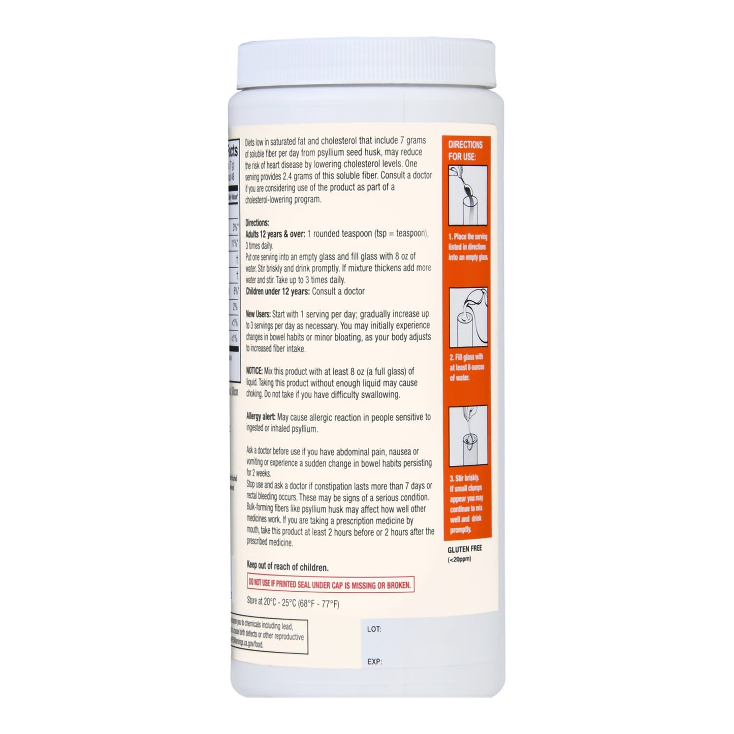 Foster & Thrive™ Fiber Supplement Original Flavor Powder 13 oz. Psyllium Husk (1238905_EA)