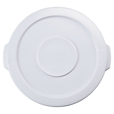 Rubbermaid BRUTE® Round Container Lid, for 2610 10-gal Waste Containers, 16 in dia, White (640-FG260900WHT)
