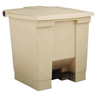 Rubbermaid Step-On Containers, 8 gal, Plastic, White (640-FG614300WHT)