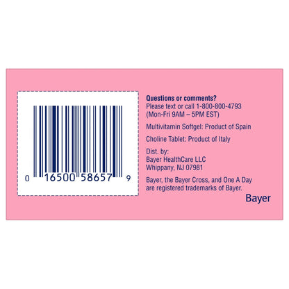 One A Day® Prenatal Vitamin Supplement Softgel 60 per Bottle (1229943_BT)