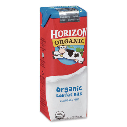 Horizon Organic Low Fat Milk, 1% Plain, 8 oz, 18/Carton (HZD061223)