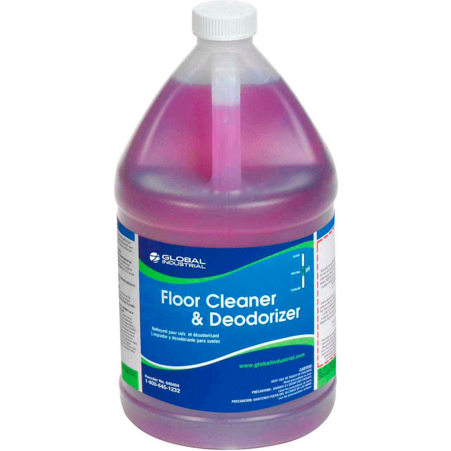 Global Industrial Floor Cleaner & Deodorizer, 1 Gallon Bottle, 4/Case (WB640404)