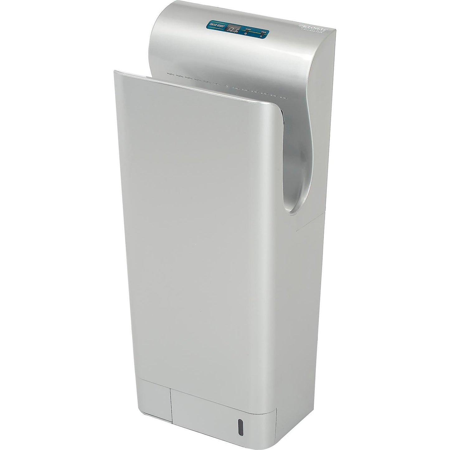 Global Industrial High Velocity Vertical Automatic Hand Dyer W/ HEPA Filter, Silver, 110-120V (WB640955)