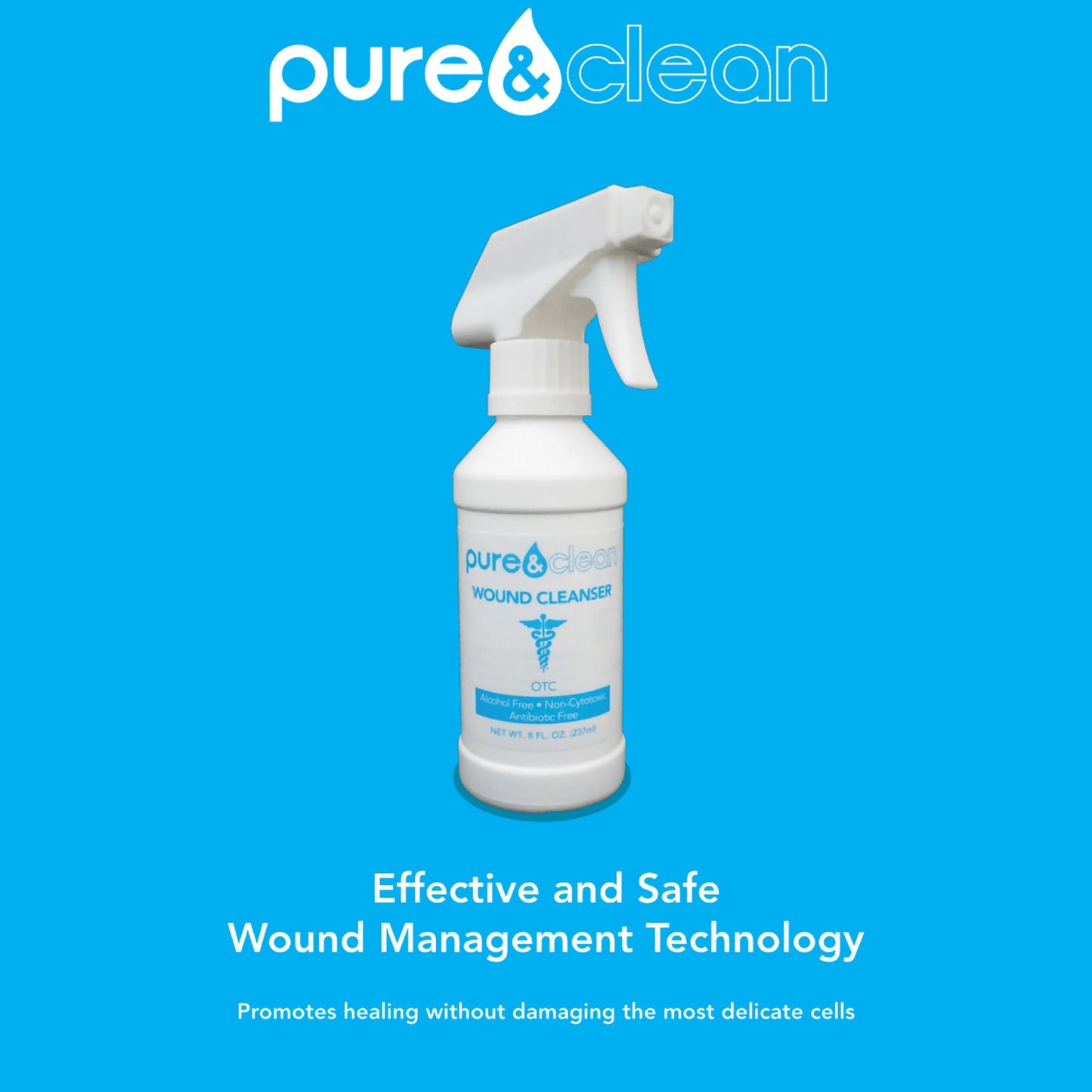 Pure&Clean® Wound Cleanser 8 oz. Spray Bottle NonSterile Antimicrobial (1046002_BX)