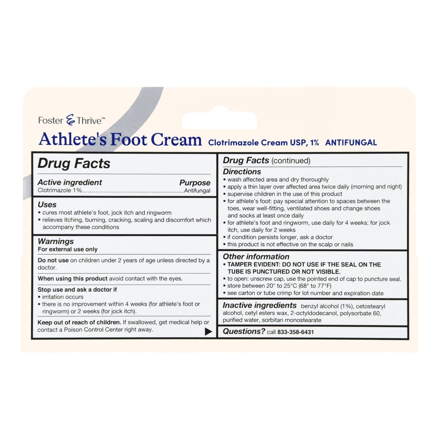 Foster & Thrive™ Antifungal 1% Strength Cream 1 oz. Tube (1238973_EA)