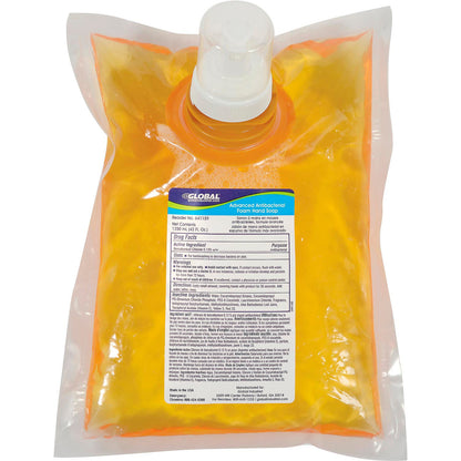 Global Industrial Advanced Antibacterial Foam Hand Soap 1200ml Refill - 6 Refills/Case (WB641159)