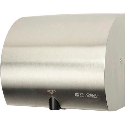 Global Industrial High Velocity Automatic Hand Dryer, Brushed Stainless Steel, 120V (WB641164)