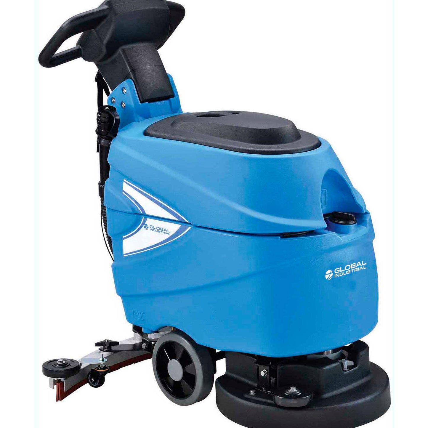 Global Industrial Auto Walk-Behind Floor Scrubber 17" Cleaning Path, Two 80 Amp Batteries (WB641411)