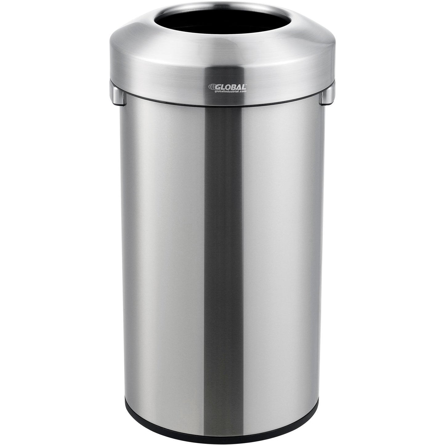 Global Industrial Stainless Steel Round Open Top Trash Can, 16 Gallon (WB641423SS)
