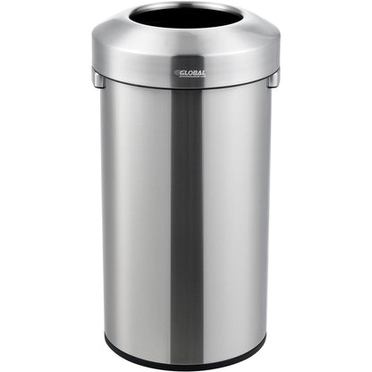 Global Industrial Stainless Steel Round Open Top Trash Can, 16 Gallon (WB641423SS)