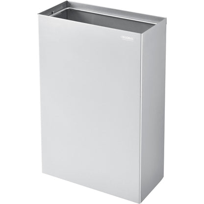 Global Industrial Stainless Steel Wall Mount Trash Can, 11 Gallon (WB641438SS)