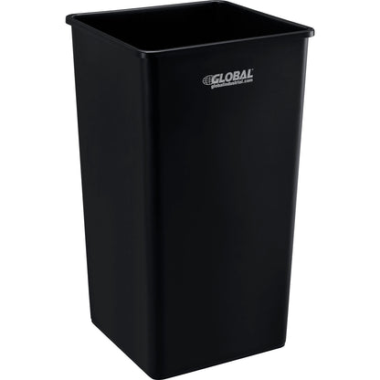 Global Industrial Square Plastic Trash Can, 55 Gallon, Black (WB641440BK)