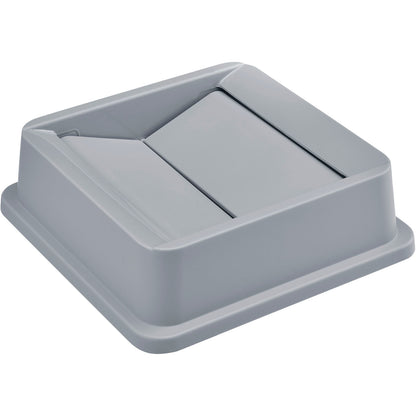Global Industrial Square Plastic Trash Container Swing Lid - 35 & 55 Gallon Gray (WB641441GY)