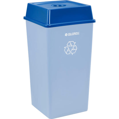 Global Industrial Bottles & Cans Recycling Lid For 35 & 55 Gallon Cans, Blue (WB641441RBL)