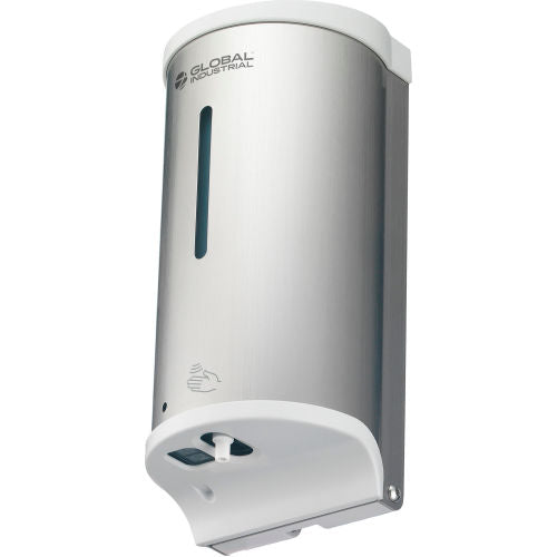 Global Industrial Automatic Foam Hand Sanitizer/Soap Dispenser, 800 ml, Stainless Steel (WB641504)