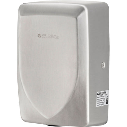 Global Industrial High Velocity Automatic Hand Dryer, ADA Compliant, Brushed Stainless, 120V (WB641591)